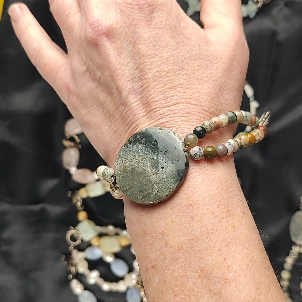 13 VTG NEW Resell 💲Bundle! Genuine Pearls Jasper Aquamarine Bracelets - Picture 10 of 17